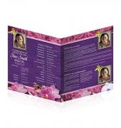 Legal Single Fold Programs Floral #0005