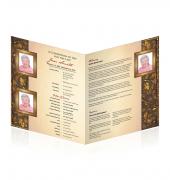 Legal Single Fold Programs Floral #0004