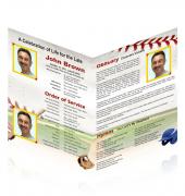A4 Single Fold Programs Baseball #0011