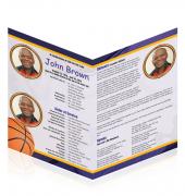 A4 Single Fold Programs Basketball #0024