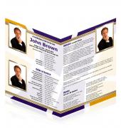 A4 Single Fold Programs Basketball #0025