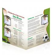 A4 Single Fold Programs Soccer #0012
