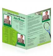 A4 Single Fold Programs Tennis #0014