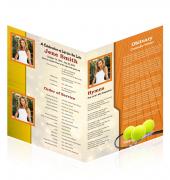 A4 Single Fold Programs Tennis #0015