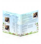 Legal Single Fold Programs Floral #0007