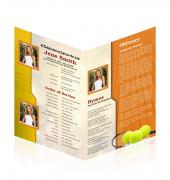 Letter Single Fold Programes Tennis #0015