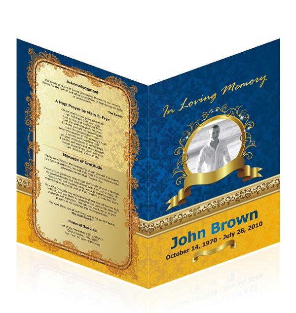 letter single fold programes texture 0016 online funeral templates
