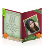 Letter Single Fold Programes Floral #0006