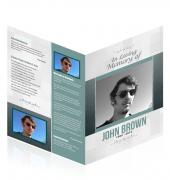 A4 Single Fold Programes Simple Theme #0044