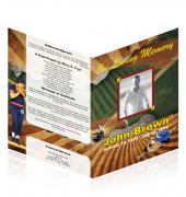 A4 Single Fold Programs Baseball #0020