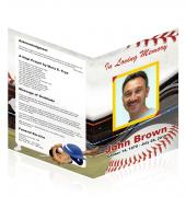 A4 Single Fold Programs Baseball #0011