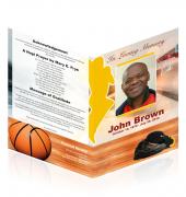 A4 Single Fold Programs Basketball #0013