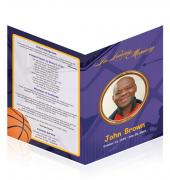 A4 Single Fold Programs Basketball #0024