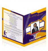 A4 Single Fold Programs Basketball #0026