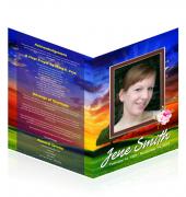 A4 Single Fold Programs Spiritual #0007