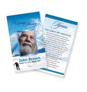Funeral Prayer Cards (Large) Nature Theme Snow #0005