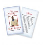 Funeral Prayer Cards (Large) Simple Theme #0006
