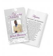 Funeral Prayer Cards (Large) Simple Theme #0008