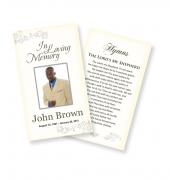 Funeral Prayer Cards (Large) Simple Theme #0009