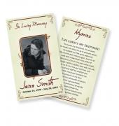 Funeral Prayer Cards (Large) Simple Theme #0012