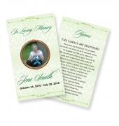 Funeral Prayer Cards (Large) Simple Theme #0013