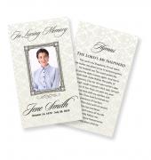 Funeral Prayer Cards (Large) Simple Theme #0015