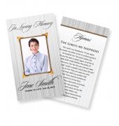 Funeral Prayer Cards (Large) Simple Theme #0016