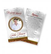 Funeral Prayer Cards (Large) Simple Theme #0028