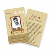 Funeral Prayer Cards (Large) Simple Theme #0048