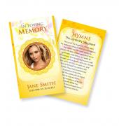 Funeral Prayer Cards (Large) Simple Theme #0054