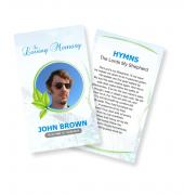 Funeral Prayer Cards (Large) Simple Theme #0060