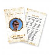 Funeral Prayer Cards (Large) Simple Theme #0061