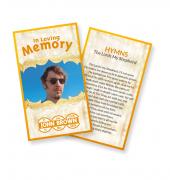 Funeral Prayer Cards (Large) Simple Theme #0072