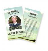 Funeral Prayer Cards (Large) Simple Theme #0080