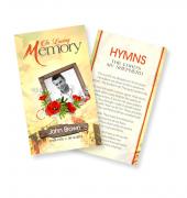 Funeral Prayer Cards (Large) Simple Theme #0089