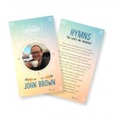 Funeral Prayer Cards (Large) Simple Theme #0090