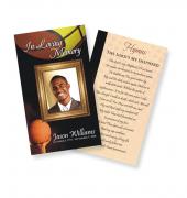 Funeral Prayer Cards (Large) Sports Basketball #0001