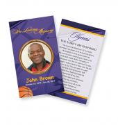 Funeral Prayer Cards (Large) Sports Basketball #0024