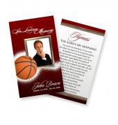 Funeral Prayer Cards (Large) Sports Basketball #0030