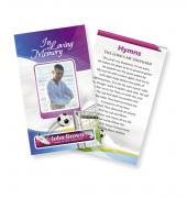 Funeral Prayer Cards (Large) Sports Soccer #0006