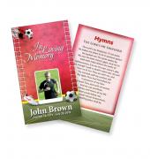 Funeral Prayer Cards (Large) Sports Soccer #0008