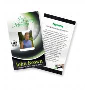 Funeral Prayer Cards (Large) Sports Soccer #0010