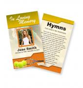 Funeral Prayer Cards (Large) Sports Tennis #0015