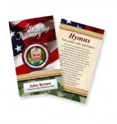 Funeral Prayer Cards (Large) Texture Military #0021