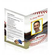 Letter Single Fold Programes Baseball #0011