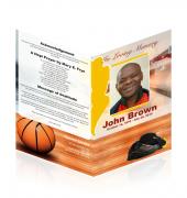 Letter Single Fold Programes Basketball #0013