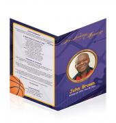 Letter Single Fold Programes Basketball #0024