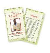 Funeral Prayer Cards (Large) Simple Theme #0007