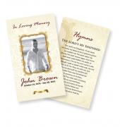 Funeral Prayer Cards (Large) Simple Theme #0011