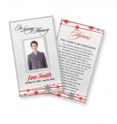 Funeral Prayer Cards (Large) Simple Theme #0024